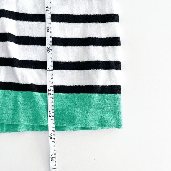 Cable & Gauge Women's Knitted Striped Button Cardigan White Black Size XL - Picture 7 of 7